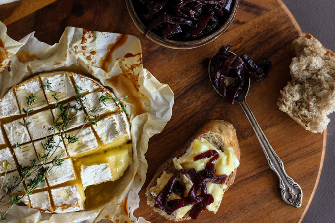 Baked Camembert Cheese With Onion Jam