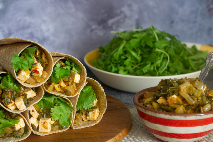 Swiss Chard and Tofu Wraps