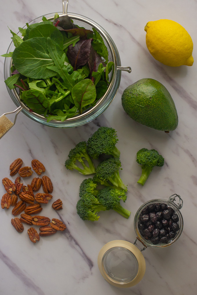 Green Salad with Charred Broccoli and Avocado