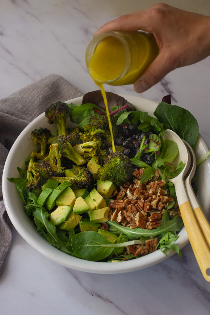 Green Salad with Charred Broccoli and Avocado