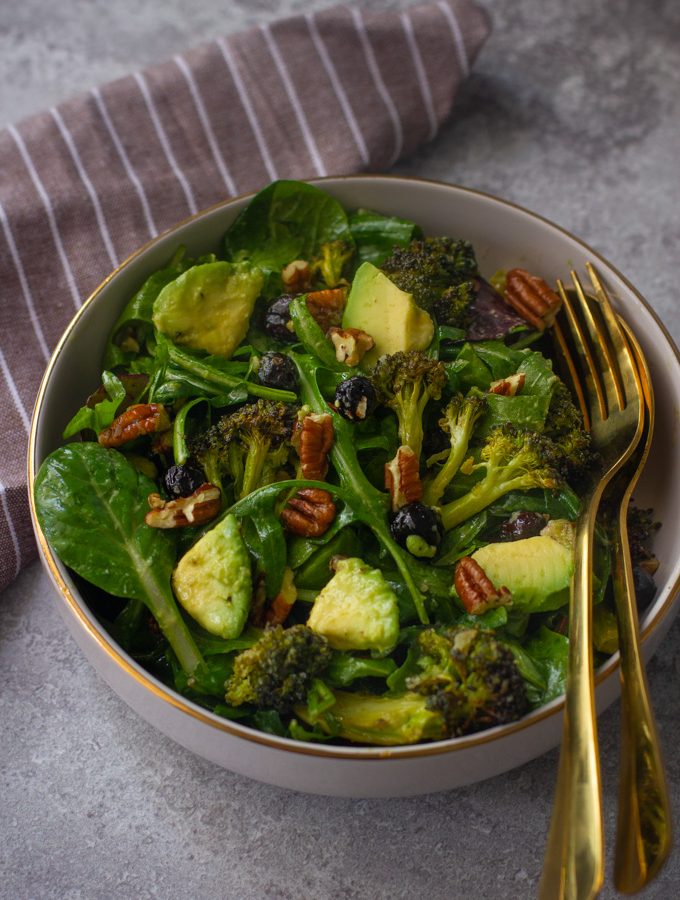 Green Salad with Charred Broccoli and Avocado