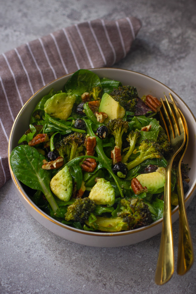 Green Salad with Charred Broccoli and Avocado