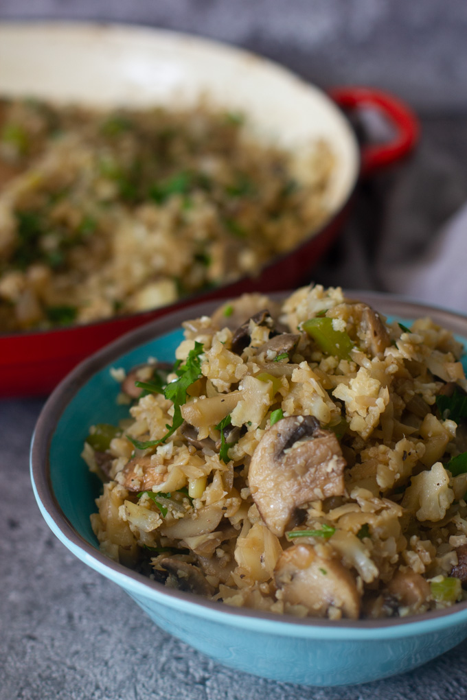 Cauliflower Rice with Mushrooms