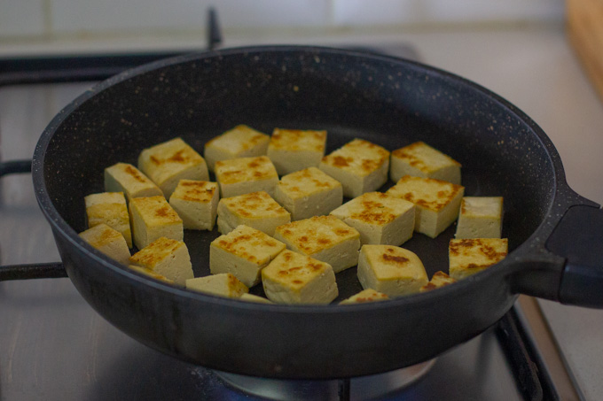 Green Curry with Charred Tofu, Green Vegetables and Coconut Cream