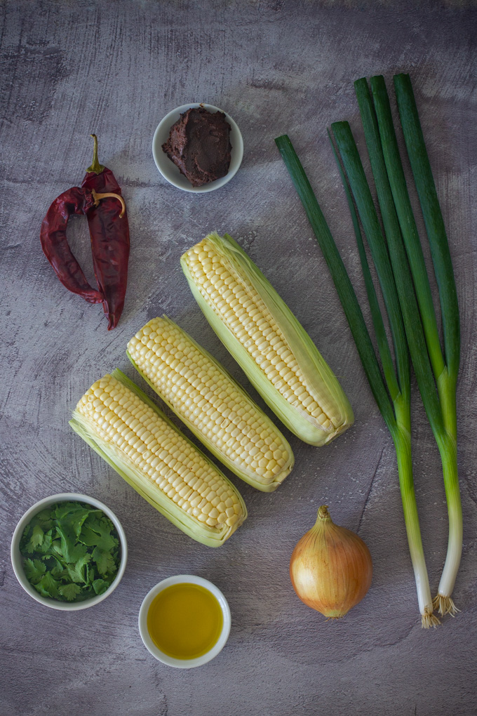 White Corn and Miso Soup with Chili Oil