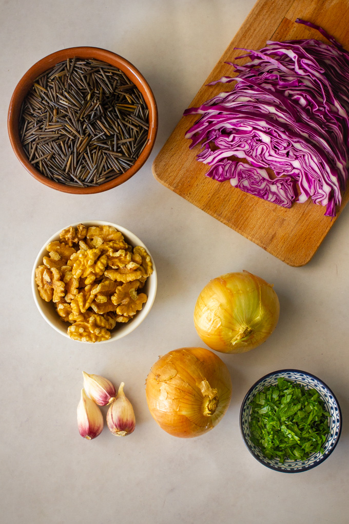 Wild Rice with Red Cabbage