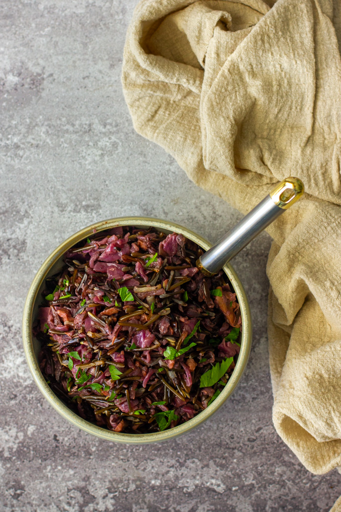 Wild Rice with Red Cabbage