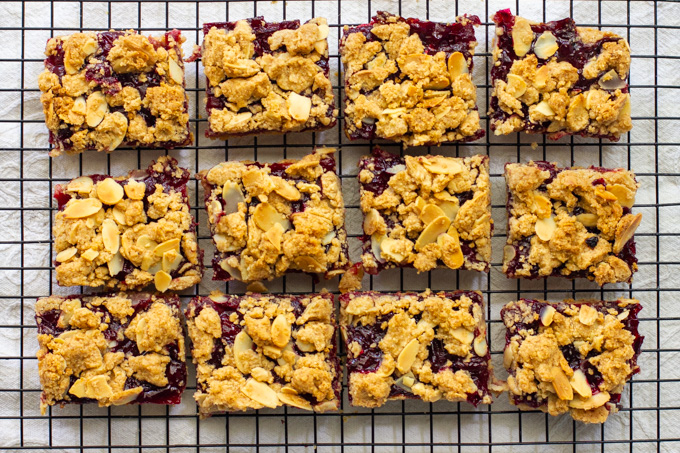 Vegan Cherry Crumb Bars