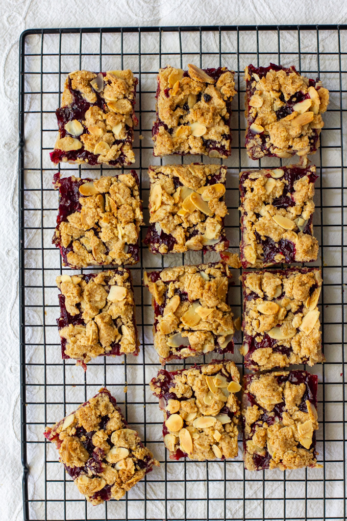 Vegan Cherries Crumb Bars