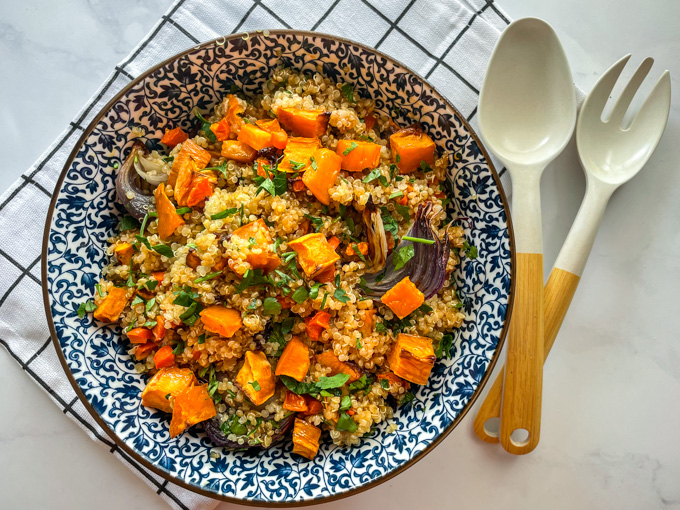 Quinoa Salad with Sweet Potatoes and Carrots
